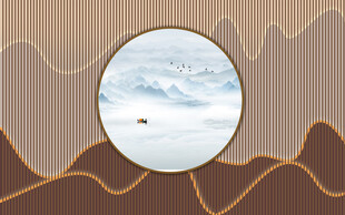 新中式水墨山水画