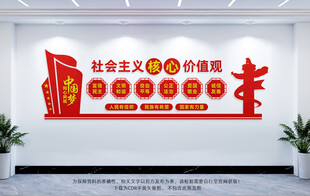 核心价值观党建墙