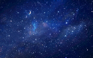 蓝色星空图