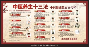 中医养生十三法宣传栏