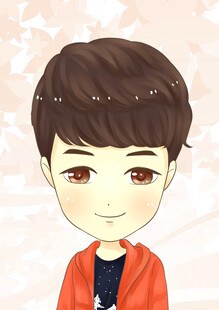 卡通男孩微笑形象Q版