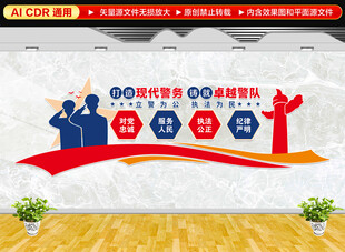 警队标语文化墙