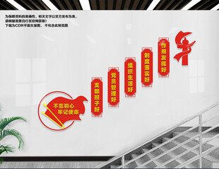 五好党支部楼梯文化墙