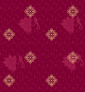 复古深红底金色花纹图案