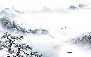 新品 现代高清山水 TIF分层