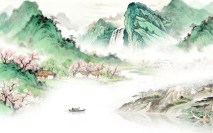 新款 现代高清山水 TIF分层