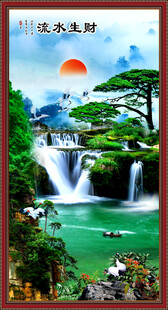 流水风景画