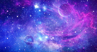 紫色宇宙星空星云背景图