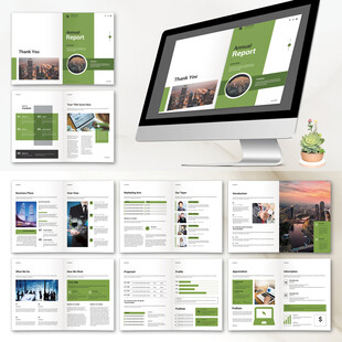 清新风画册InDesign模板