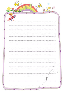 卡通边框空白书写纸