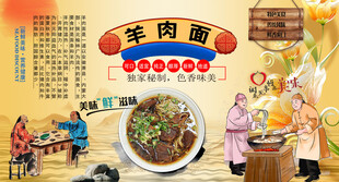 羊肉面背景墙