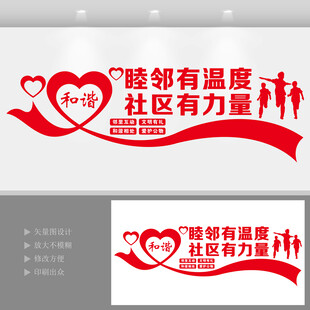 和谐社区文化墙