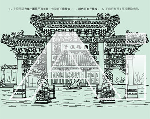 北京通州大运河漕运码头牌坊