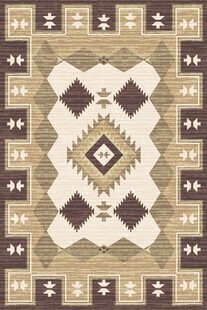 几何图案复古风地毯设计