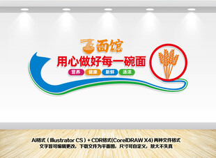 面店面馆食堂文化墙