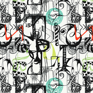 抽象涂鸦艺术图案