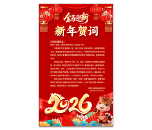 马年新年贺词图片