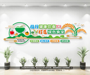 健康绿色食堂文化墙