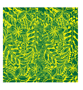 黄绿交织的植物图案纹理