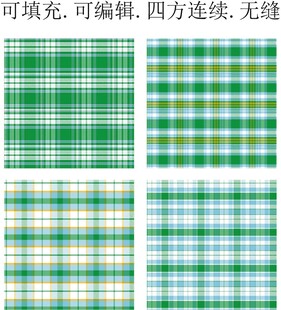 绿色格子图案   春夏格子面料