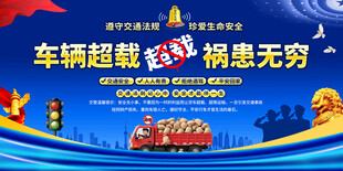 车辆超载警示标语展板
