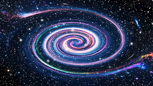 彩色宇宙旋涡星空