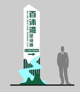 百沐源道标识牌设计