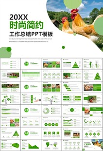 绿色生态农家鸡舍家禽养殖PPT