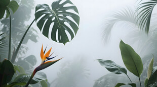 雾气磨砂膜效果绿植贴图