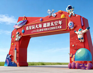 航天太空门头