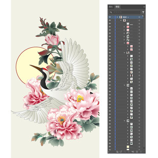 中式花鸟刺绣图案设计