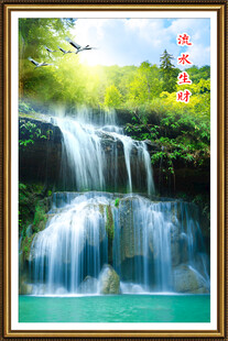 山间秀丽瀑布景观