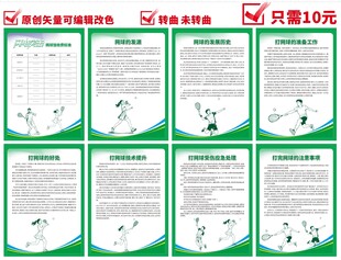 网球场网球馆海报展板宣传制度