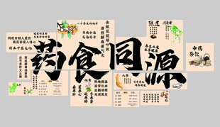 药食同源创意文字设计图