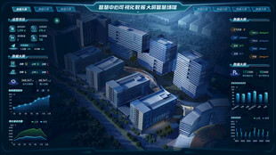 科技感数据城市可视化界面