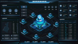 科技感数据可视化操作界面图片