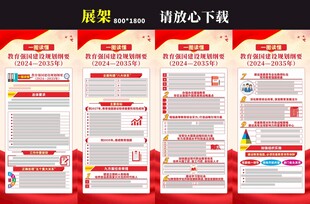 教育强国建设规划纲要展架