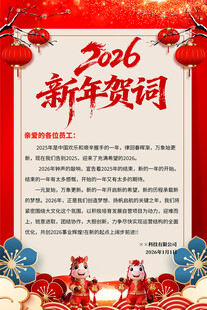 2026新年贺词海报