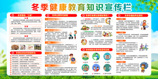 冬季健康知识宣传栏