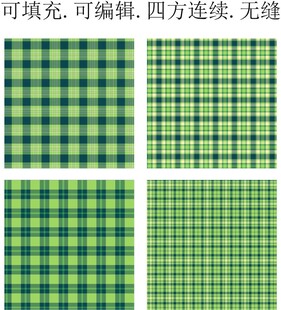 男装格子面料  绿色格子图案