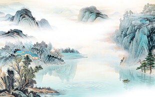 人气 新品意境山水 TIF分层