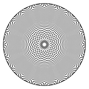 圆形黑白几何图案纹理