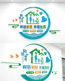 和谐社区文化墙
