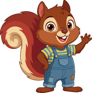 可爱松鼠卡通形象