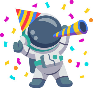 宇航宝宝欢乐庆祝时刻