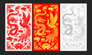 龙凤呈祥装饰画