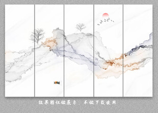 抽象线条水墨大理石背景墙