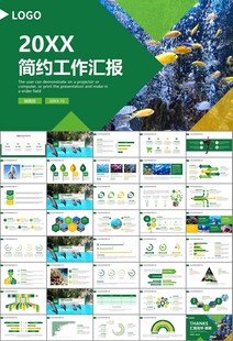 海底世界水族馆动态PPT模板