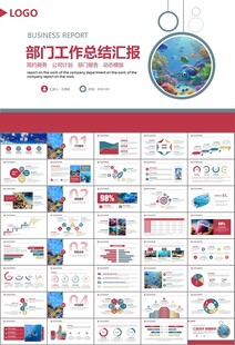 海底世界水族馆动态PPT模板