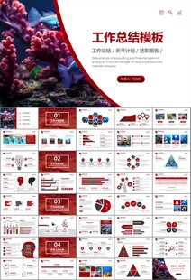 海底世界水族馆动态PPT模板